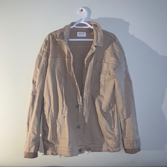 Kollar Denim Distress Jacket - Picture 1 of 5